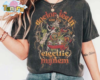 Camiseta retro de los años 70 de Doctor Teeth y The Electric Mayhem, colección de Disney Muppets Show, regalo de Magic Kingdom, diseño de banda de rock.