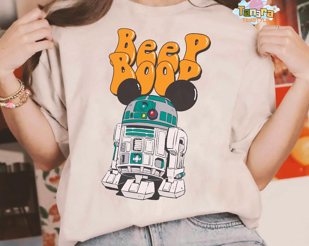 Retro 80s Star Wars R2-D2 Tee, Crop Top, Beep Boop Droid Design ...