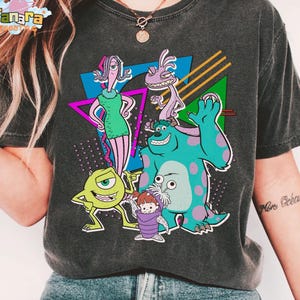 Retro 90s Disney Monsters University T-Shirt, Mike Sulley Celia Boo Squad Design, Disneyland Vacation Gift, Pixar Animation Classic, Family