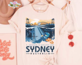 Retro 90er Jahre Disney Pixar Findet Nemo P Sherman Tee, Crop Top, Wallaby 42 Sydney Design, Dory Marlin Crush Shirt, Disneyland Urlaub Geschenk