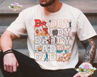Camiseta retro de los 90 con personajes de Disney para papá, top corto, regalo familiar para papá e hija en Disneyland, camiseta del mejor papá del mundo, Día del Padre 2025