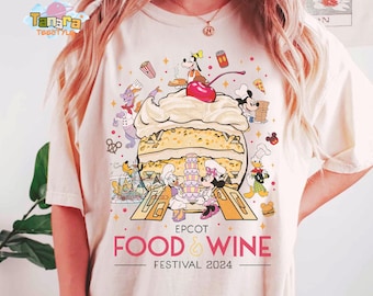 Camiseta retro de los 90 del festival gastronómico Mickey & Friends Chef, top corto, camiseta Figment Dragon, tour de aperitivos y bebidas en Epcot de Walt Disney World