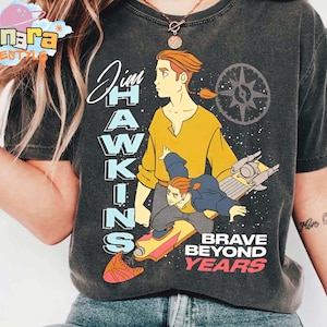 Retro 90s Disney Jim Hawkins Shirt, Treasure Planet Double Portrait, Vintage Disney Style, Perfect for Fans, Classic Animation Gift
