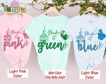 Disney Castle Sleeping Beauty Fairies T-Shirt, Flora Fauna Merryweather Design, WDW Magic Kingdom Disneyland Vacation Gift, Classic Disney.