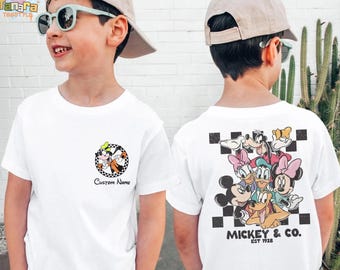 Disney Characters T-Shirt, Crop Top, Mickey and Friends Design, Perfect for Disneyworld Fans, Kids Birthday Gift, Classic Disney Style