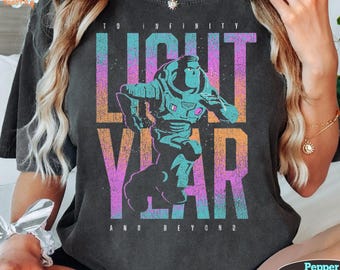 Disney Pixar Toy Story Buzz Lightyear Shirt, To Infinity And Beyond Retro 90s Design, Magic Kingdom Theme Park Gift, Family Birthday Tee