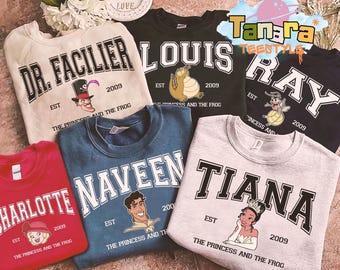 Disney Princess and the Frog Tee, All Characters Custom Design, Classic Disney Collection, Perfect for WDW Vacations, Family Birthday Gift