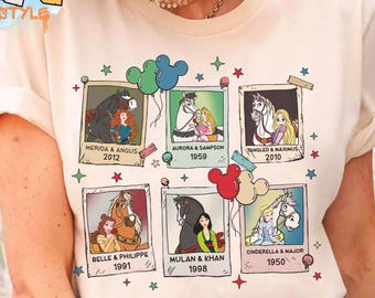 Retro 90s Disney Princess Horses Tee, Maximus Angus Khan Major Sampson Characters, Disneyland Magic Kingdom Family Trip 2025, Vintage Tee