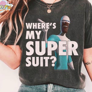 Retro 90s Disney Pixar Incredibles Frozone Tee, Crop Top, Super Suit Graphic, Classic Cartoon Design, Perfect for Disney Parks Fans, Holiday