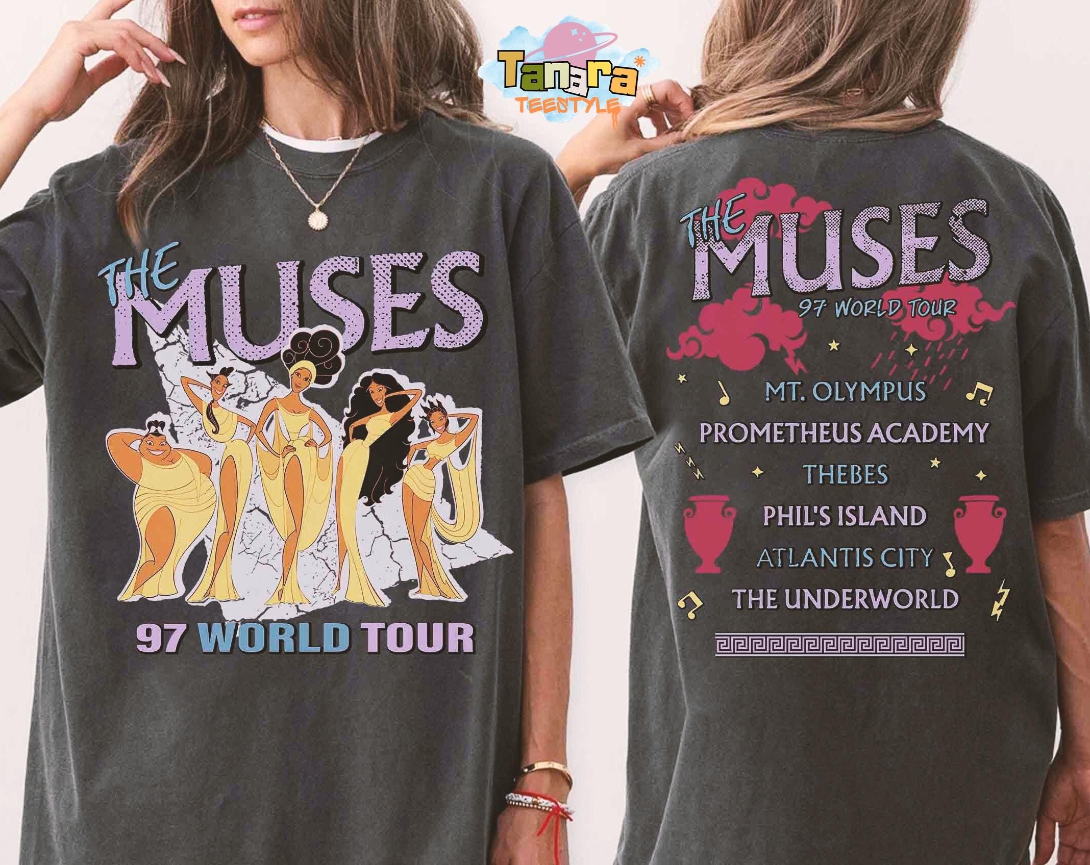 Retro 90s Two-sided Muses 97 World Tour Tee, Crop Top, Vintage 