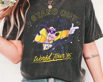 Retro 90s Disney Powerline Stand Out Shirt, A Goofy Movie World Tour Tee, WDW Magic Kingdom Disneyland Trip, Family Vacation Gift