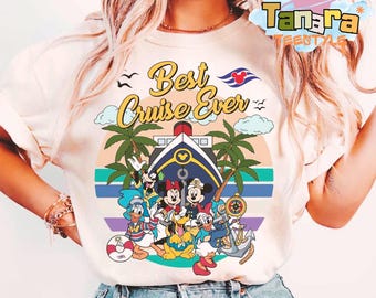 Micky und Freunde Disney Cruise Shirt, Crop Top, beste Kreuzfahrt aller Zeiten, Disney Wunschtraum, Disney Familienurlaub, klassisches Disney Design