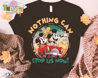 Camiseta Disney Mickey y Minnie's Runaway Railway, diseño "Nada puede detenernos ahora", regalo familiar de WDW Magic Kingdom Disneyland, camiseta de vacaciones en el parque