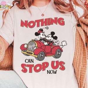 Retro 90s Disney Mickey & Minnie&#39;s Runaway Railway Shirt, Nothing Can Stop Us Now, WDW Magic Kingdom Gift, Family Vacation Tee