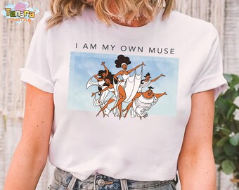 Retro 90s Disney Hercules I Am My Own Muse Tee, Front & Back Panel Design, Magic Kingdom Disneyland Trip Gift, Diva The Muses Collection