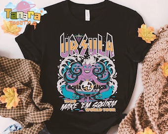 Disney Villains Ursula World Tour Band-tröja, Den lilla sjöjungfrun Retro 90-talsdesign, Magic Kingdom-present, unisex-tröja, födelsedagspresent för familjen