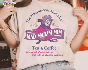 Top corto Mad Madam Mim, La Espada en la Piedra, camiseta de los Villanos de Disney, regalo de vacaciones familiares de WDW Magic Kingdom Disneyland