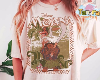 Moana Tee, Crop Top, Disney Princess Collection, Featuring Hei Hei and Pua, Matching Family Shirts, Perfect for Disney Parks and Vacations