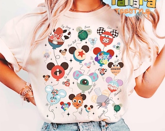 Camiseta Pixar retro de los 90 con globos de acuarela, top corto, colección Pixar Fest, Toy Story Land, Cars, Disneyland Resort, películas de Intensa-Mente.
