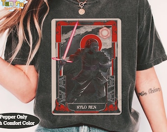 Star Wars Kylo Ren Tarotkort-T-shirt, The Last Jedi-filmdesign, Galaxy's Edge Hollywood Studios-present, perfekt för Star Wars-fans, klassisk