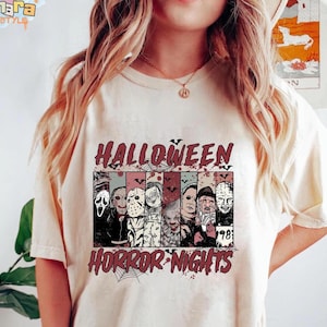Vintage Halloween Horror Nights T-Shirt, Crop Top, Halloween Gift, Horror Movie Shirt, Halloween Party Outfit, Spooky Season Tee