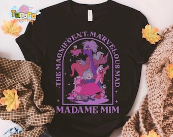 Camiseta de La Magnífica Madame Mim, Colección Villanos de Disney, Camiseta de La Espada en la Piedra, Diseño Vintage de Disney, Personaje Clásico de Dibujos Animados
