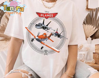 Disney Planes Dusty Crophopper With Bravo And Echo T-Shirt, Magic Kingdom Collection, Perfect for Disney Fans, Family Birthday Gift.