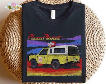 Koszulka Disney Pixar Toy Story Pizza Planet Truck, koszulka Buzz Lightyear i Woody, vintage'owy wzór Disneylandu, prezent dla rodziny na wakacje 2025