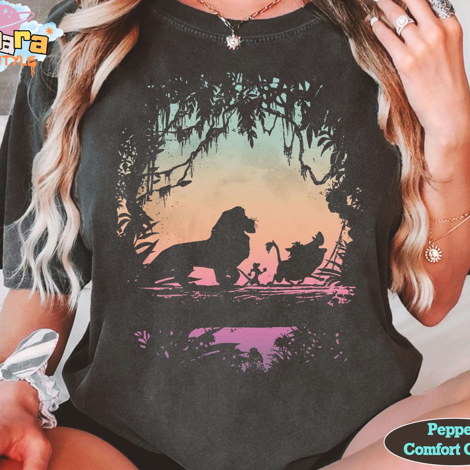 Retro 90s Disney Lion King Hakuna Matata T-Shirt, Gradient Jungle Trio, WDW Magic Kingdom Design, Family Birthday Gift, Vintage  Style