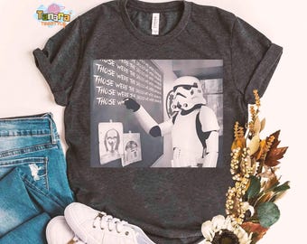 Stormtrooper Das waren die Droiden T-Shirt, Crop Top, lustiges Star Wars Vintage Design, Disney Hollywood Studios Galaxy's Edge Familienausflug