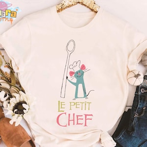 Pixar Ratatouille Remy Little Chef Tee, Cute Disney Cook Shirt, Ratatouille Adventure Gift,Disneyland Vacation Apparel,Family Holiday Design