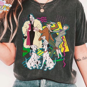 101 Dalmatians Disney Tee, Retro 90s Cruella and Pongo Shirt, Magic Kingdom Vintage Design, Perfect Disneyland Family Vacation Gift