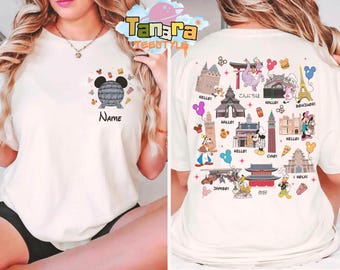 Retro 90s Mickey & Friends Chef Snack Drink Around the World T-Shirt, Epcot Food and Wine Festival 2026, Disney Vacation Shirt, Family Trip