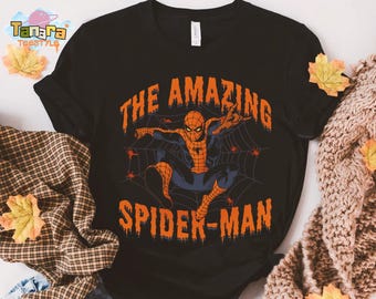 Retro 90s Amazing Spider-Man Spider-Verse Tee, Marvel Studios Collection, Perfect for MCU Fans, Comic Book Design, Family Birthday Gift