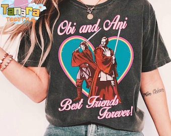 Camiseta retro de los 90 con diseño de Obi y Ani de Star Wars, top corto, mejores amigos para siempre, que el cuatro de mayo te acompañe, Anakin Skywalker, Galaxy's Edge