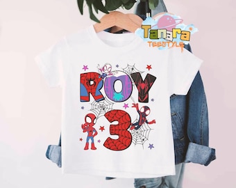 Retro 90s Spidey and His Amazing Friends T-Shirt, Crop Top, Personalized Ghost Spider Spin Tee, Disneyland Family Trip,MCU Comic Design,Kids