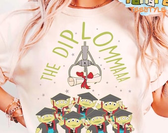 Aliens Abschluss-T-Shirt, Klasse von 2005, Disney Grad Trip-Kollektion, Toy Story Das Diplom-Design, Vintage Disney-Film-Shirt