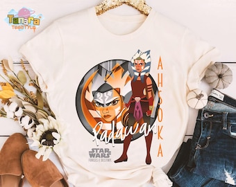 Camiseta gráfica Ahsoka Padawan de Star Wars: Fuerzas del Destino, top corto, regalo de viaje a Galaxy's Edge, camiseta unisex para cumpleaños familiar, para adultos y niños.