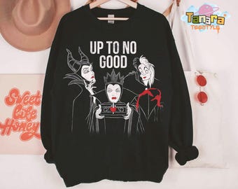 Camiseta retro de los 90 con villanos de Disney, top corto, camiseta de Maléfica, Reina Malvada, Cruella, regalo familiar navideño de WDW Magic Kingdom Disneyland