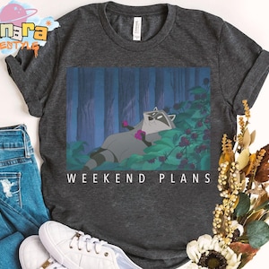 Disney Pocahontas Meeko Raccoon Tee, Weekend Plans Magic Kingdom Design, Perfect for Disney Fans, Family Birthday Gift, Unisex Shirt