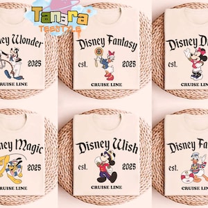 Retro 90s Mickey & Friends Disney Cruise Tee, Crop Top, Matching Family Vacation Shirt, Disney Cruise Line 2025, Vintage Character Design
