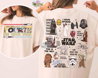 Retro 80er Jahre Möge der Vierte mit dir sein T-Shirt, Crop Top, Vintage Star Wars Design, 1977 klassisches Logo, perfekt für Star Wars Day 2025, Disney Geschenk