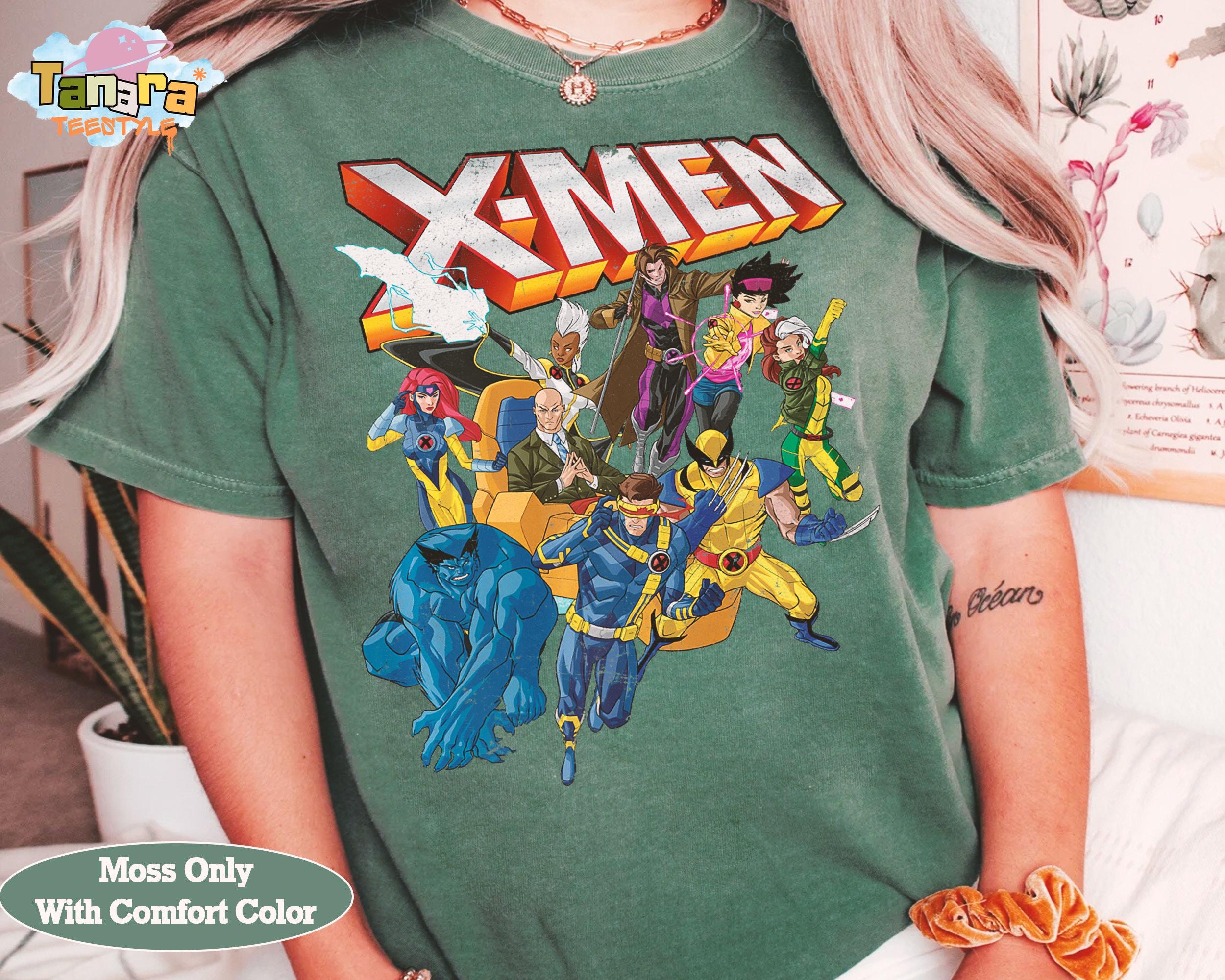 Retro 90s Marvel X-men Group Shot Logo Tee, Crop Top, Vintage