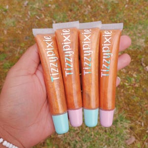Gold Lip Gloss, Peach Lip Gloss, Pineapple Lip Gloss, Scented Lipgloss, Lip Gloss For Kids, Vegan Lip Gloss, Cruelty Free Lipgloss