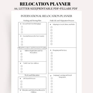 Ultimate Moving Abroad Planner | Expat & Travel Organizer | Digital Download