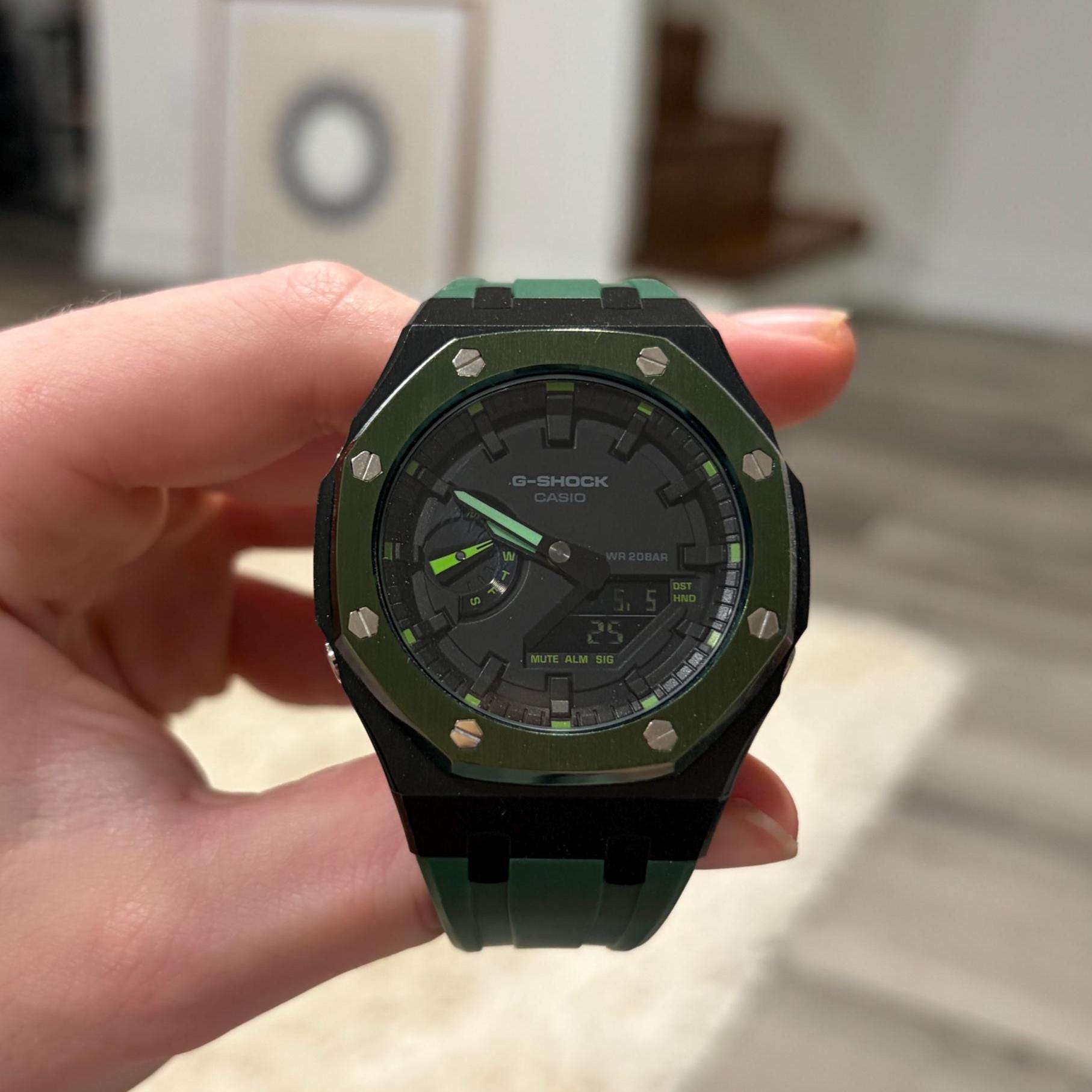 Custom G-shock GA2100 Casioak Custom Bracelet Luxury Men’s Full Watch ...