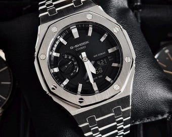 Benutzerdefinierte G-Shock GA2100 CasiOak Edelstahlarmband Luxus Herrenuhr
