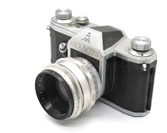 Hexacon 35mm SLR camera with 58mm F2 Zeiss Biotar lens, tested and working