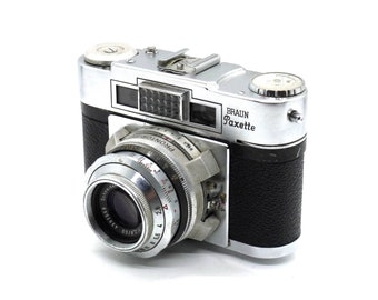 Braun Super Paxette IIB 35mm rangefinder camera with 50mm F2.8 lens, tested and working