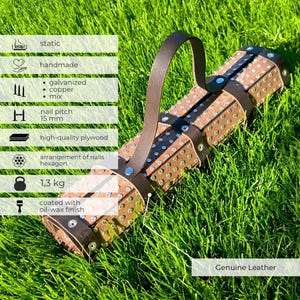 Handcrafted Sadhu Board for Back Deep Acupressure (15mm) Plywood & Leather Customizable Nails Yoga  Wellness Tool 45*90sm